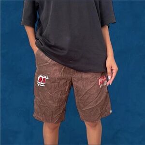 SKULL BROWN CORDUROY SHORTS